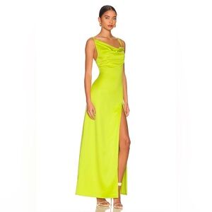 CAMILA COELHO REYNA MAXI DRESS IN LIME GREEN